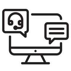 Call center , Online Delivery Service outline icon.
