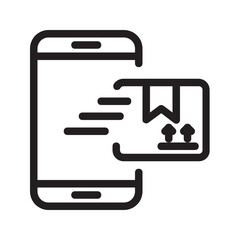 Online service , Online Delivery Service outline icon.