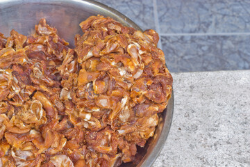 Tamarind processing, Fresh brown tamarind fruit as background