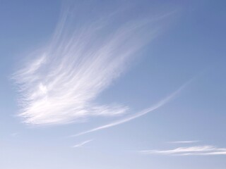 Blue sky with  beautiful clouds.