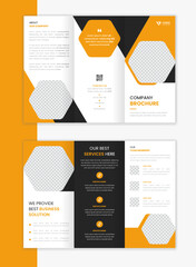 Modern Corporate Trifold brochure design , company agency brochure vector