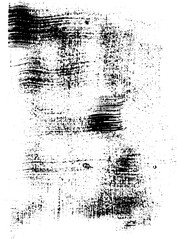 Black distressed acrylic paint texture, brush strokes. Isolated png illustration, transparent background. Asset for overlay, montage, collage, brush, shadow, pattern, grain or shape source.