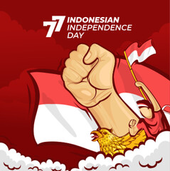 Indonesia's 77th independence day celebration Background