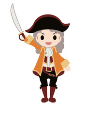 海賊の仮装をしたイラスト