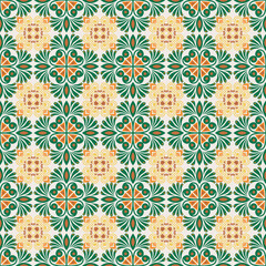 Garden Nature Seamless Pattern Floral Background Damask Aboriginal Ornament Art