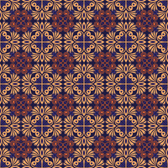 Garden Nature Seamless Pattern Floral Background Damask Aboriginal Ornament Art