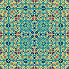 Garden Nature Seamless Pattern Floral Background Damask Aboriginal Ornament Art