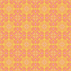 Garden Nature Seamless Pattern Floral Background Damask Aboriginal Ornament Art