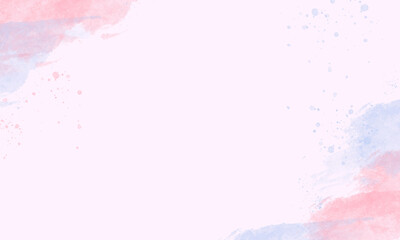 peach background with blue pink brush