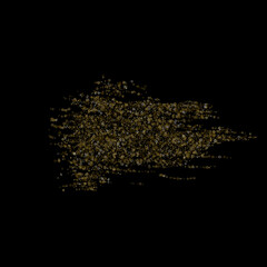 Gold Glitter Stars. Luxury Shiny Confetti.