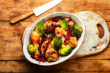 Juicy chicken drumsticks