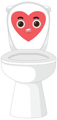 Obraz premium Isolated toilet bowl on white background