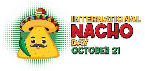 Fototapeta premium International Nacho Day Banner Design