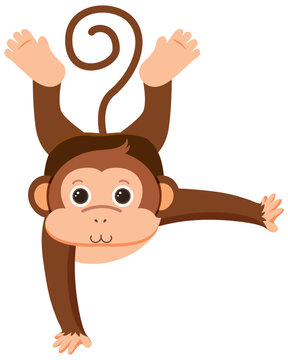Monkey dancing cartoon character