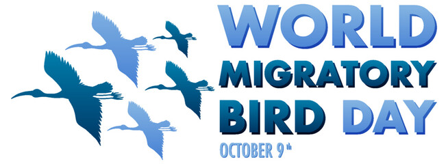 World Migratory Bird Day Banner Template