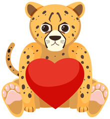 December cheetah day icon on white background