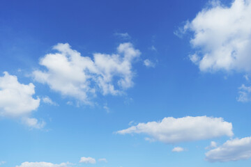 Plakat blue sky and white cloud on background