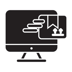 Online service , Online Delivery Service solid icon.