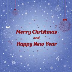 Fototapeta na wymiar Banner Merry Christmas and Happy New Year. Vector illustration