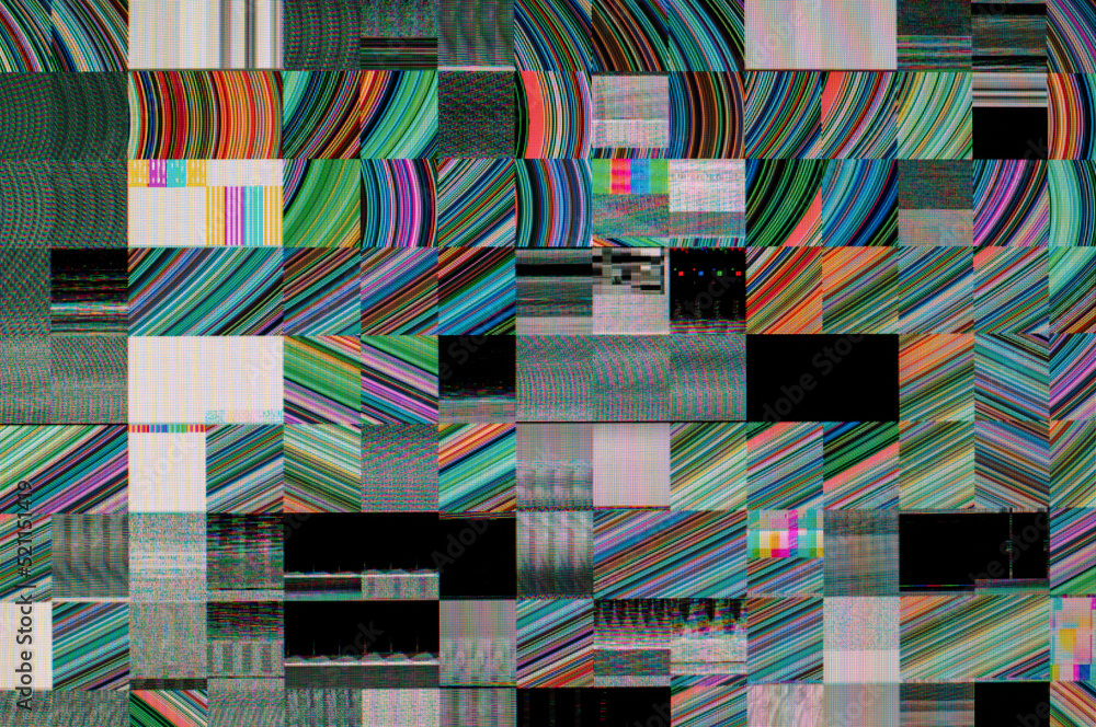 Poster pixel pattern of a digital glitch / abstract background, pattern of a digital glitch.