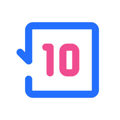 Repeat Icon with Two Tone Color