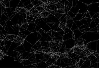 black and white plexus technology background.