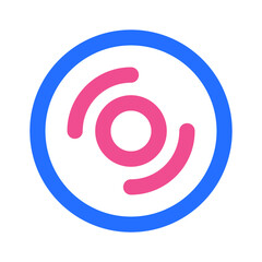 Vinyl Icon with Two Tone Color