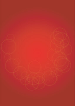 Twinkle Vector Magic Background With Golden Sparkle Circles on Red Gradient. Shiny Sun Texture. Defocused Bokeh Design. Christmass And New Year Frame. Glittery Shimmer Summer Love Page. Valentine Card