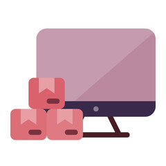 Online service , Online Delivery Service flat icon.