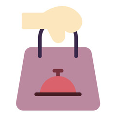 Fototapeta premium Food delivery , Online Delivery Service flat icon.