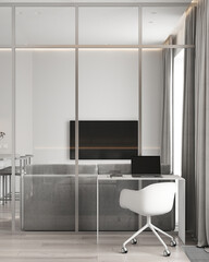 Modern office home interior