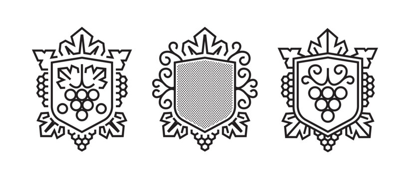 Wine emblem for your projects. Abstract illustration.