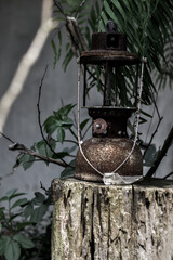 
rusty old lamp