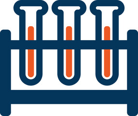 Test Tube Rack Flat Illustration