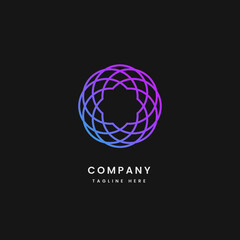 abstract circular logo design template