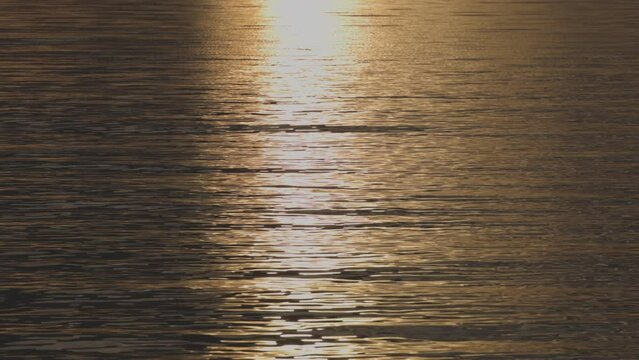 Sunset light close up scene of  water in slow motion at Koh Samu island in Thailand