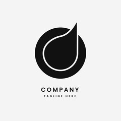 abstract water drop modern logo design template