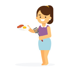 Young Woman Having Breakfast