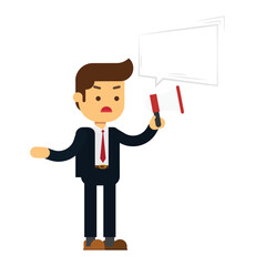 Young man with Bubbles for speech sacking