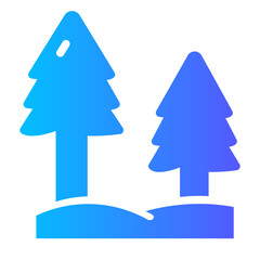 Fototapeta premium forest gradient icon