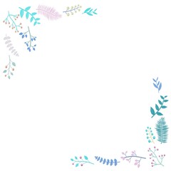 Obraz premium 葉っぱ フレーム 3D