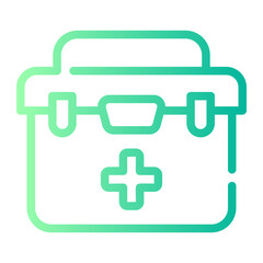 first aid kid gradient icon