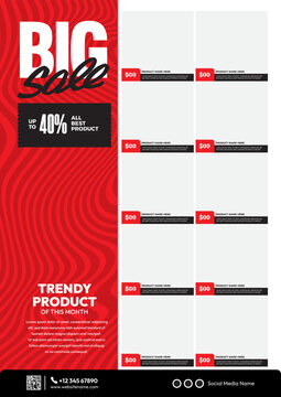 shopping mall product catalog flyer with attractive promotions