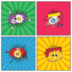 Hand drawn flat trendy cartoon elements collection Start up Company