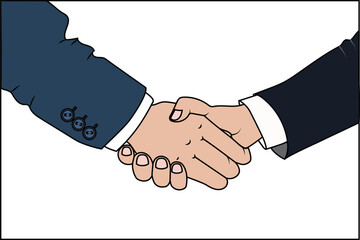 Friendly handshake of two business men businessmen.