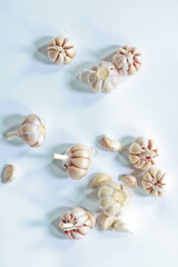 Fototapeta premium Fresh garlic isolated on white background.Garlic.