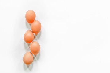 eggs on a white background