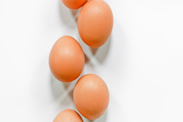 eggs on a white background