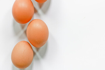 eggs on a white background