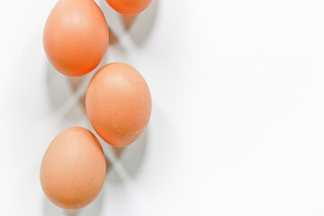 eggs on a white background